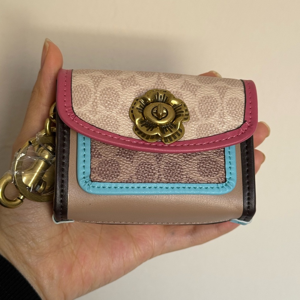 Coach Mini Bag Charm In Signature Leather